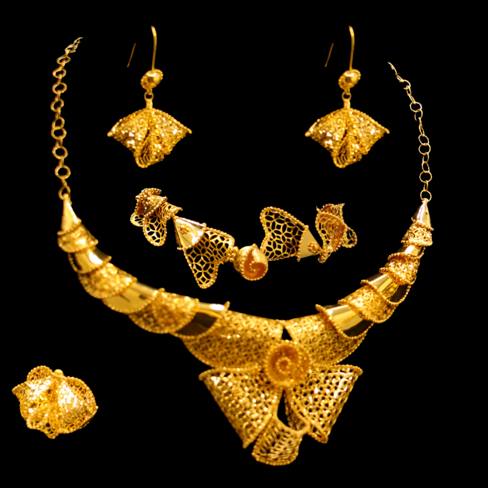 21K Gold Necklace Set